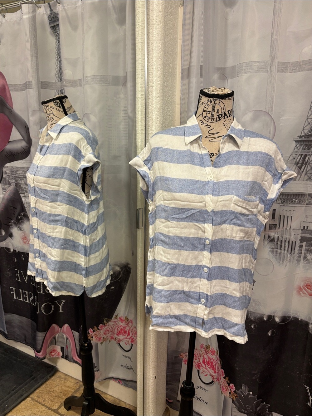 NWT Club Monaco Gayla Striped Shirt